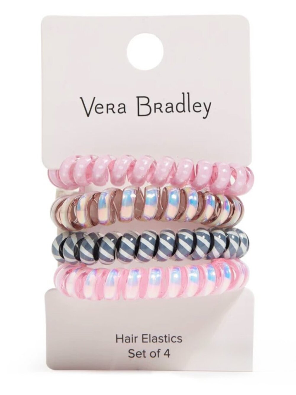 NWT - Vera Bradley Spiral Hair Elastics - 4 Packs - Sweet Wildflowers